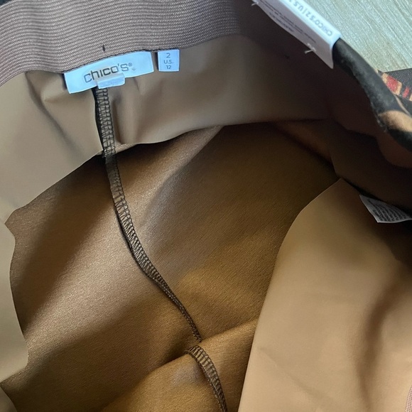 Chicos Ponte Floral Ankle Pants - Picture 8 of 12